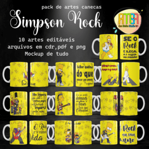 ESTAMPAS SIMPSON ROCK CANECAS