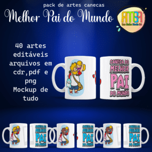 ESTAMPAS MELHOR PAI DO MUNDO CANECAS