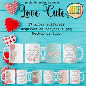 ESTAMPAS LOVE CUTE CANECAS (NAMORADOS)