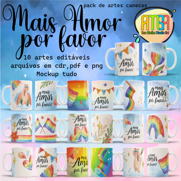 ESTAMPAS MAIS AMOR POR FAVOR CANECAS (namorados)
