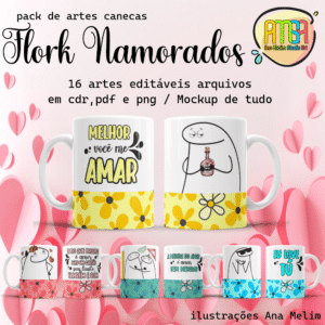 ESTAMPAS NAMORADOS FLORK CANECAS