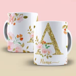 ESTAMPA ALFABETO DOURADO CANECAS
