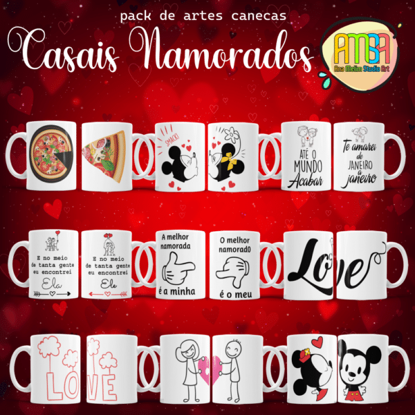 ESTAMPAS CASAIS NAMORADOS CANECAS - Image 2