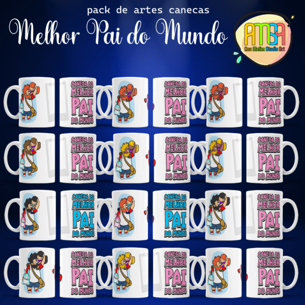 ESTAMPAS MELHOR PAI DO MUNDO CANECAS - Image 2