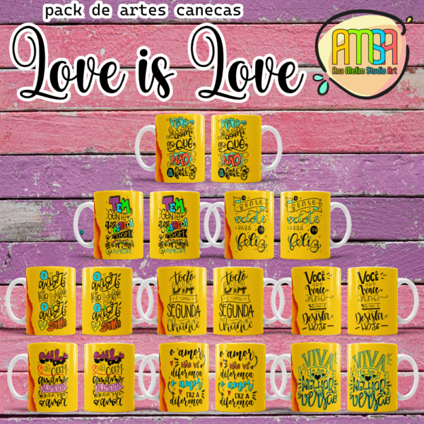 ESTAMPAS LOVE IS LOVE CANECAS (NAMORADOS) - Image 2