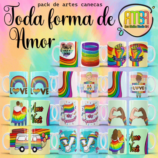 ESTAMPA TODA FORMA DE AMOR VALE A PENA (namorados) - Image 2