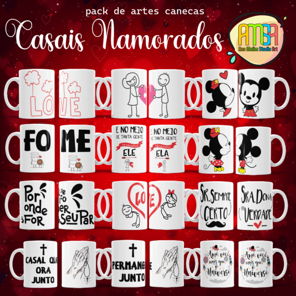 ESTAMPAS CASAIS NAMORADOS CANECAS - Image 3