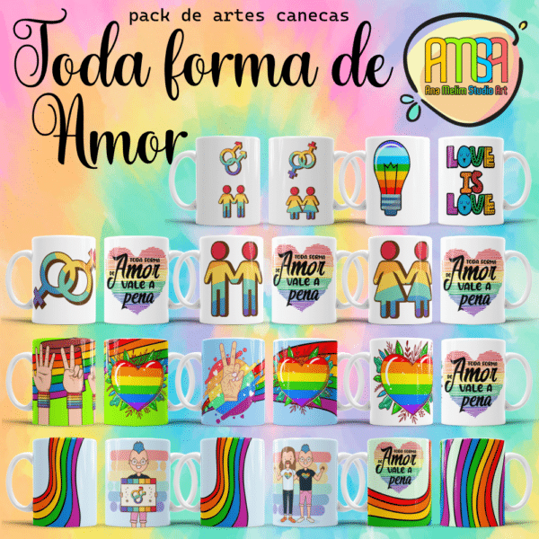 ESTAMPA TODA FORMA DE AMOR VALE A PENA (namorados) - Image 3