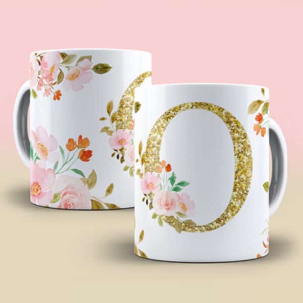 ESTAMPA ALFABETO DOURADO CANECAS - Imagem 2