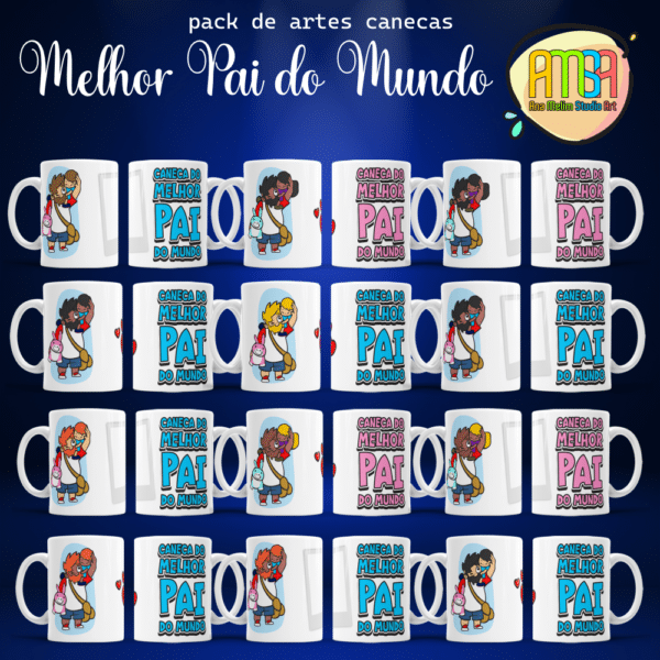 ESTAMPAS MELHOR PAI DO MUNDO CANECAS - Image 3