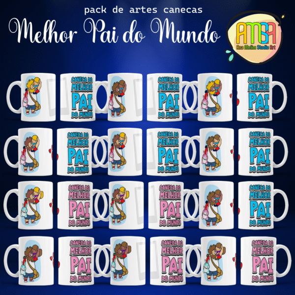 ESTAMPAS MELHOR PAI DO MUNDO CANECAS - Image 4