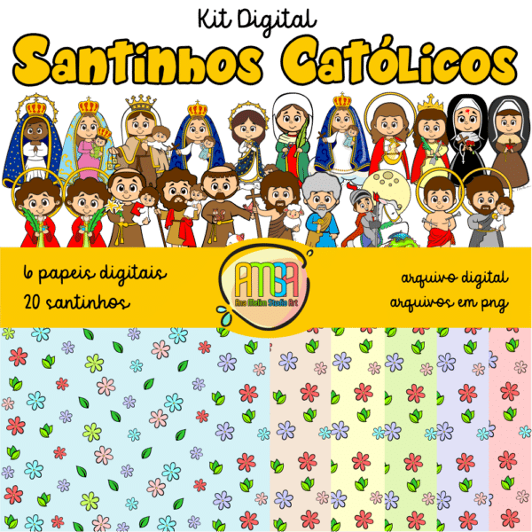 KIT DIGITAL SANTINHOS CATÓLLICOS