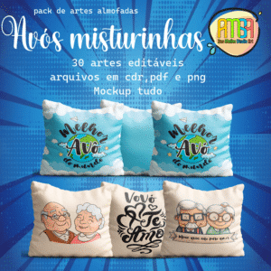 ESTAMPAS AVÓS MISTURINHA ALMOFADAS