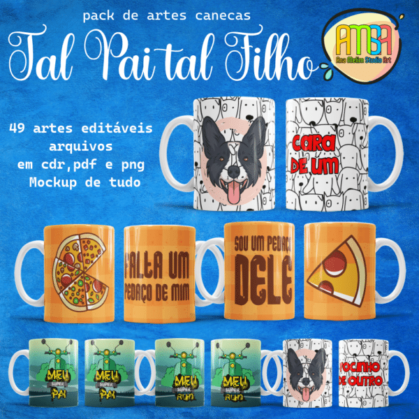 ESTAMPAS TAL PAI TAL FILHO CANECAS