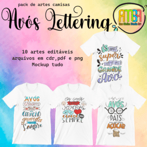 ESTAMPAS AVÓS LETTERING CAMISAS