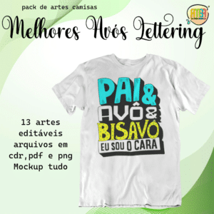 ESTAMPAS MELHORES AVÓS LETTERING CAMISAS