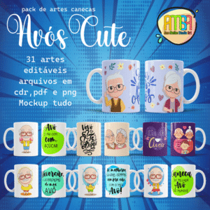 ESTAMPAS AVÓS CUTE CANECAS