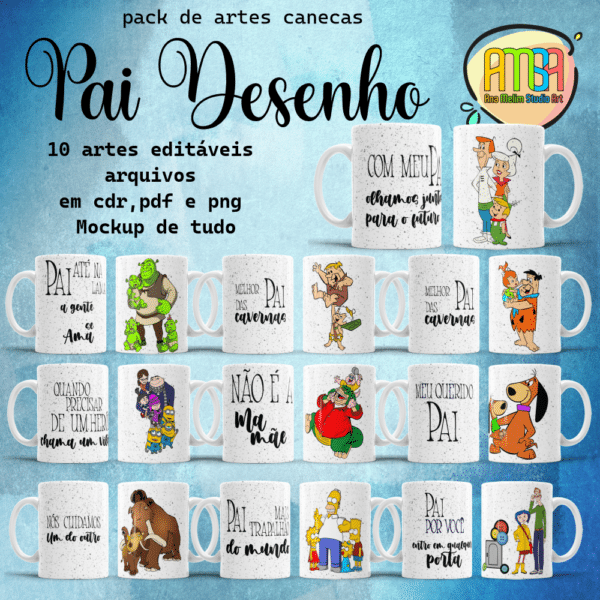 ESTAMPAS PAI DESENHO CANECAS