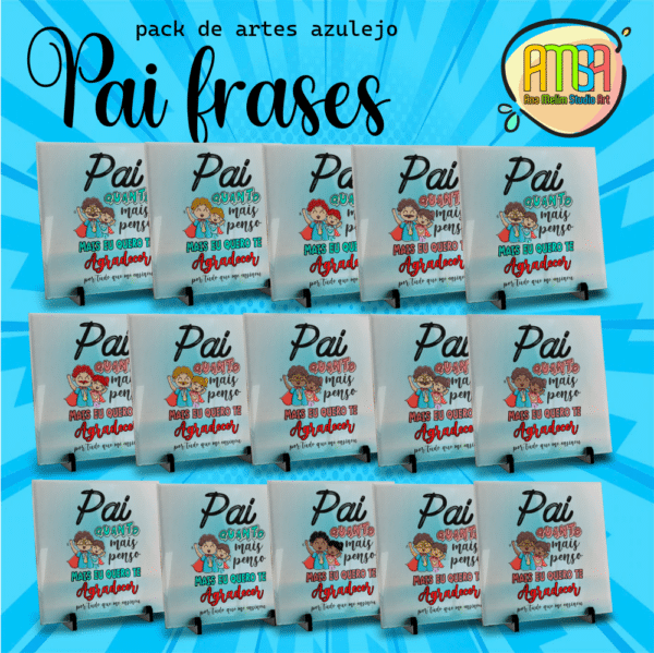ESTAMPAS DIA DOS PAIS FRASES AZULEJOS - Image 2