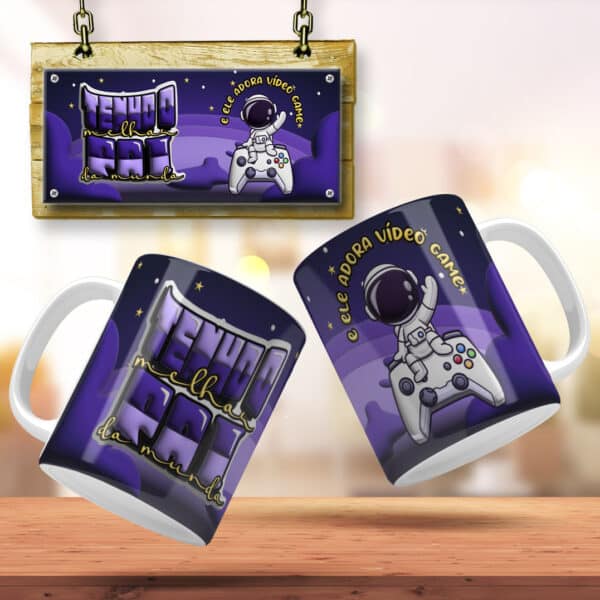 ESTAMPAS PAI ASTRONAUTA BUBBLE CANECAS - Image 2