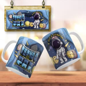 ESTAMPAS PAI ASTRONAUTA BUBBLE CANECAS