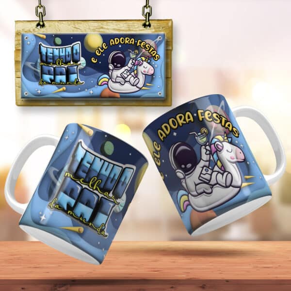 ESTAMPAS PAI ASTRONAUTA BUBBLE CANECAS - Image 4