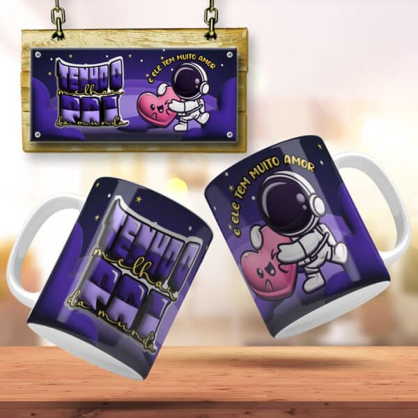ESTAMPAS PAI ASTRONAUTA BUBBLE CANECAS - Image 5
