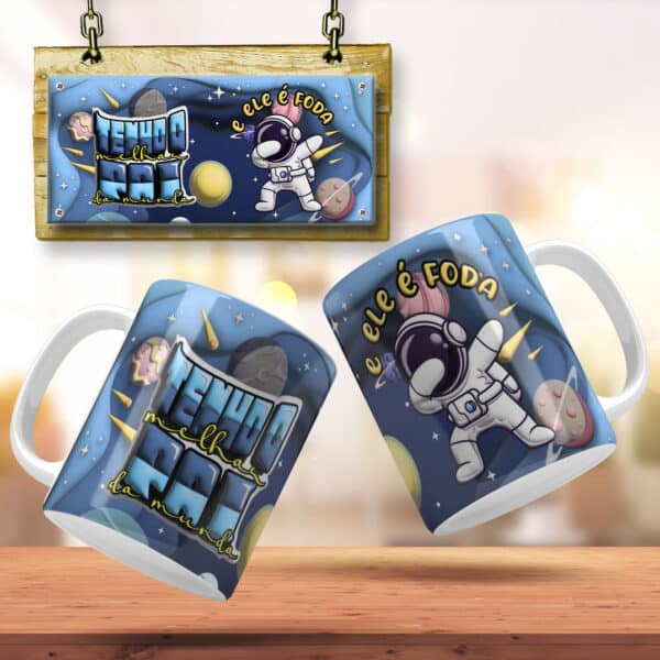 ESTAMPAS PAI ASTRONAUTA BUBBLE CANECAS - Image 6