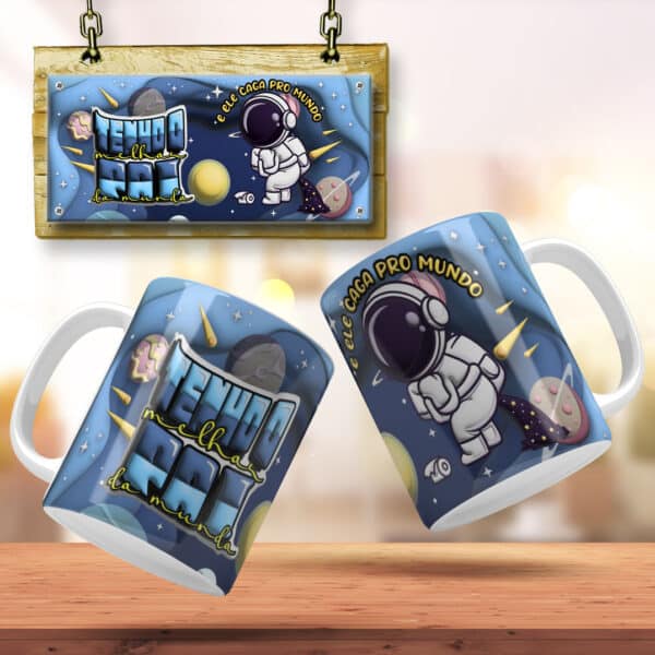 ESTAMPAS PAI ASTRONAUTA BUBBLE CANECAS - Image 9