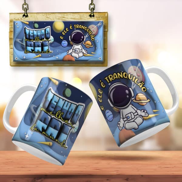 ESTAMPAS PAI ASTRONAUTA BUBBLE CANECAS - Image 10
