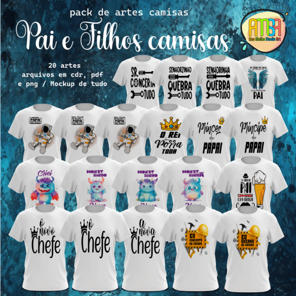 ESTAMPAS PAI E FILHOS CAMISAS