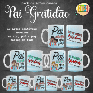 ESTAMPAS PAI GRATIDÃO CANECAS