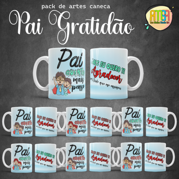 ESTAMPAS PAI GRATIDÃO CANECAS - Image 2