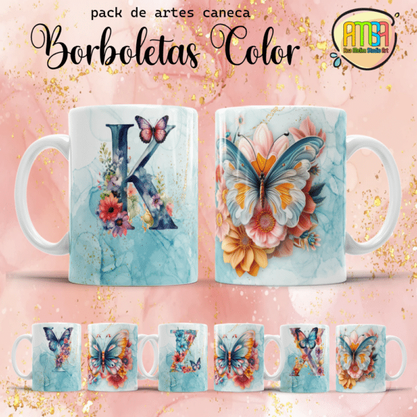 ESTAMPAS ALFABETO BORBOLETA COLOR CANECAS - Image 3