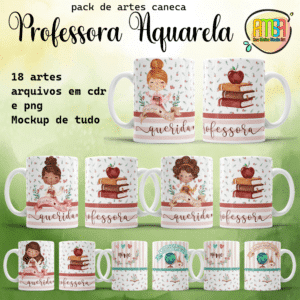 ESTAMPAS PROFESSORAS AQUARELA CANECAS