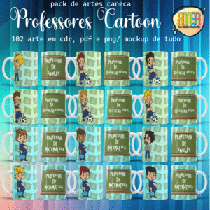 ESTAMPAS PROFESSORES CARTOON CANECAS