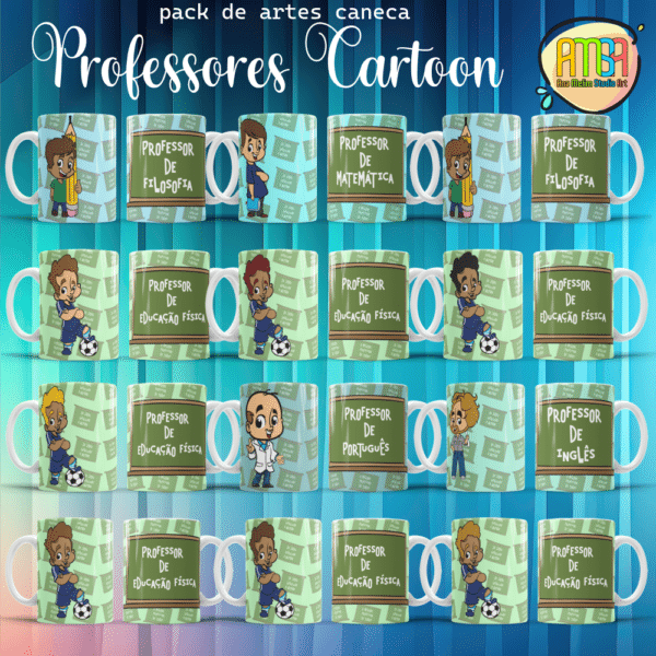 ESTAMPAS PROFESSORES CARTOON CANECAS - Image 11