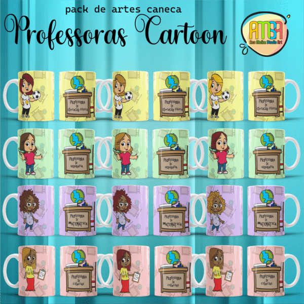 ESTAMPAS PROFESSORAS CARTOON CANECAS - Image 5
