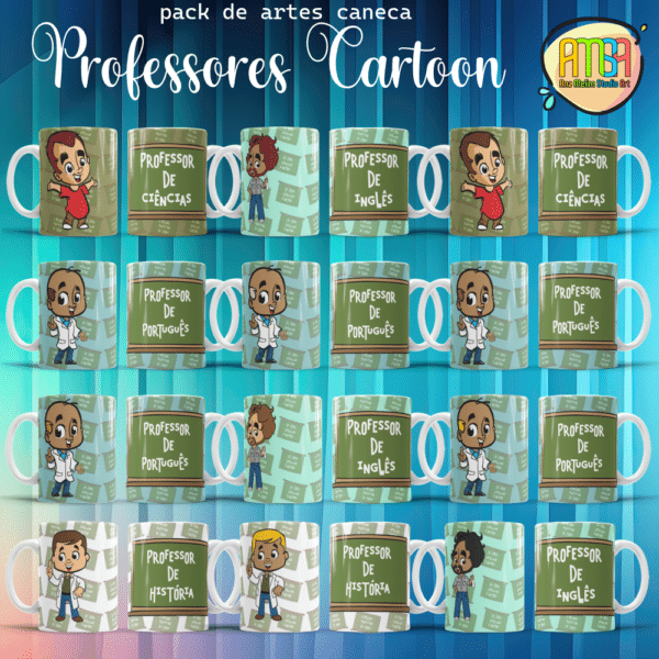 ESTAMPAS PROFESSORES CARTOON CANECAS - Image 8