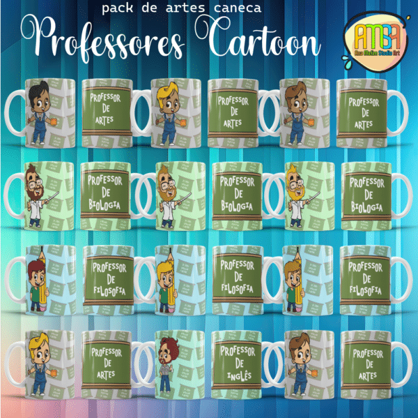 ESTAMPAS PROFESSORES CARTOON CANECAS - Image 9