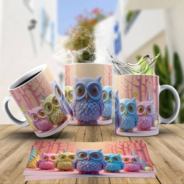 ESTAMPAS CORUJAS 3D CANECAS - Image 2