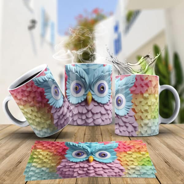 ESTAMPAS CORUJAS 3D CANECAS - Image 3