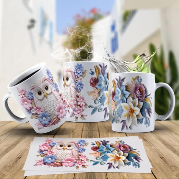 ESTAMPAS CORUJAS 3D CANECAS - Image 4