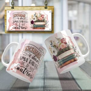 ESTAMPAS PROFESSORA LIVROS CANECAS
