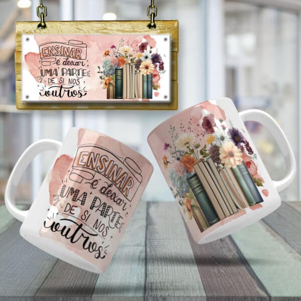 ESTAMPAS PROFESSORA LIVROS CANECAS - Image 2