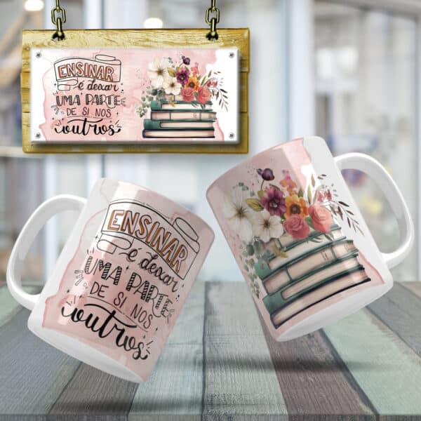 ESTAMPAS PROFESSORA LIVROS CANECAS - Image 3