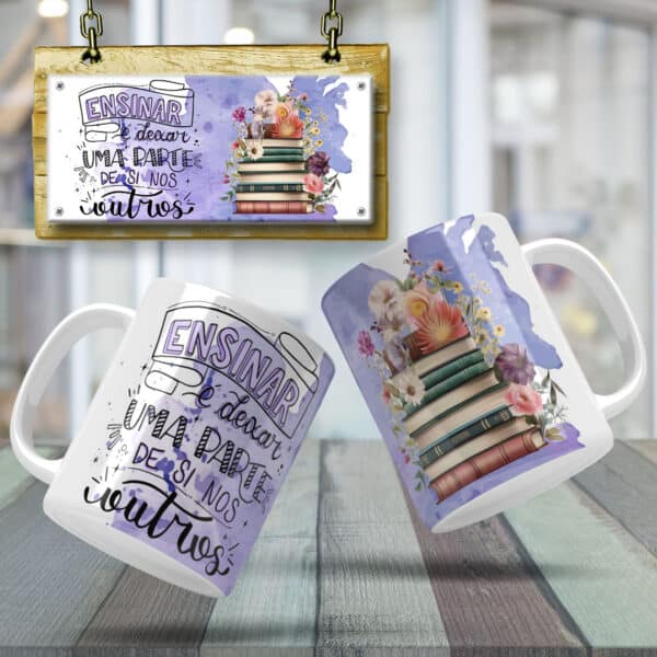 ESTAMPAS PROFESSORA LIVROS CANECAS - Image 5