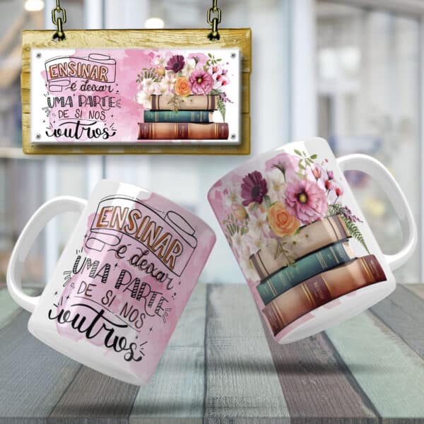 ESTAMPAS PROFESSORA LIVROS CANECAS - Image 8