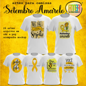 ESTAMPAS SETEMBRO AMARELO CAMISAS