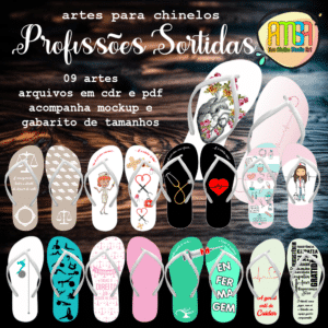 ESTAMPAS PROFISSÕES SORTIDAS CHINELOS